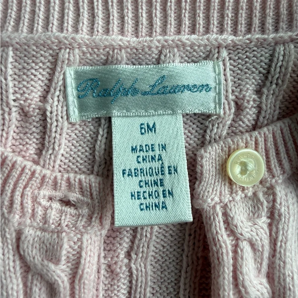 Baby Pink Cable Knit Cardigan
